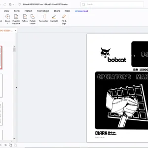 Bobcat 843 Operators Manual SN 15000 & Above - PDF