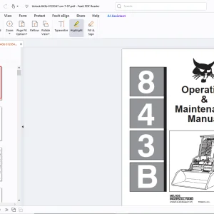 Bobcat 843B Operation & Maintenance Manual - PDF DOWNLOAD
