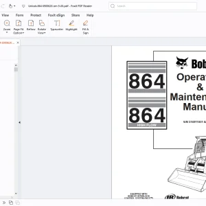 Bobcat 864 High Flow Operation & Maintenance Manual - PDF DOWNLOAD
