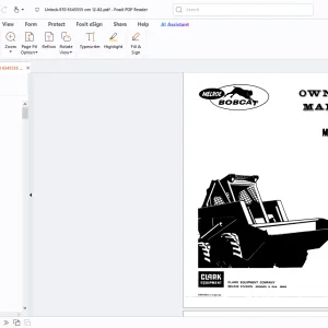 Bobcat 970 Loader Diesel Gasoline Owners Manual - PDF DOWNLOAD