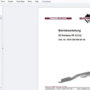 Cat Bucyrus ST-Forderer PF 4/1132 Betriebsanleitung - PDF DOWNLOAD