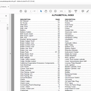 Buell XB9R Firebolt Parts List Manual -  PDF DOWNLOAD