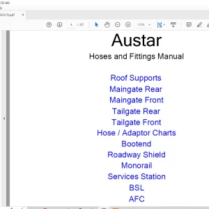 CAT Austar LW Hoses and Fittings (LWA5) Longwall A5 Parts Manual PDF