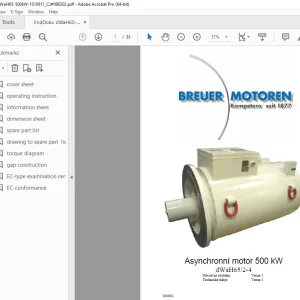 CAT BREUER MOTOREN Asynchronní motor 500 kW dWaH65 2-4 Návod pro obsluhu elektromotoru PDF