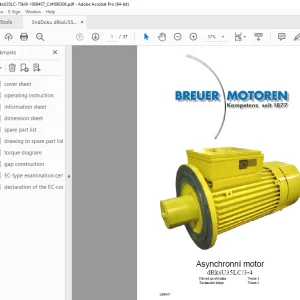 CAT BREUER MOTOREN Asynchronní motor dRksU35LC/3-4 Návod pro obsluhu elektromotoru PDF