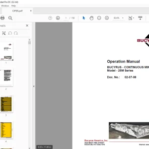CAT BUCYRUS 25M SERIES CONTINUOUS MINER Operation and Maintenance Manual 02-07-08