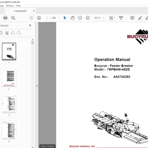 CAT BUCYRUS 7MFBHM-48DD Feeder Breaker Operation Manual PDF