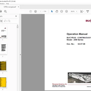 CAT BUCYRUS - CONTINUOUS MINER 25M Series Operation Manual - PDF DOWNLOAD