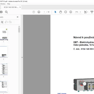 CAT BUCYRUS DBT Elektrohydraulická řídicí jednotka, 10 funkcí Návod k používání PDF