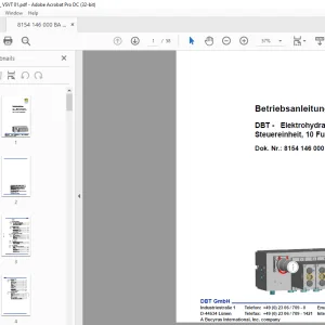 CAT BUCYRUS DBT Elektrohydraulische Steuereinheit 10 Funktionen Betriebsanleitung