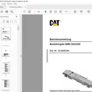 CAT Bandübergabe SMB-1200/3000 Betriebsanleitung PDF