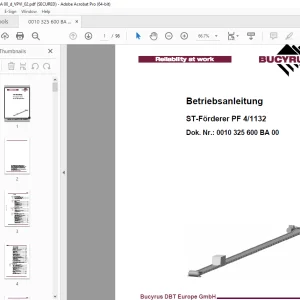 CAT Bucyruc ST-Förderer PF 4/1132 Betriebsanleitung - PDF DOWNLOAD