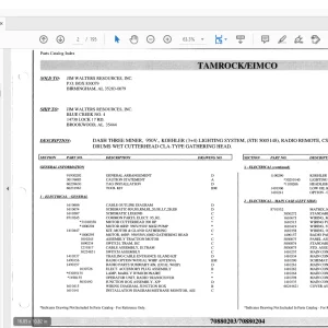 CAT Bucyrus Continuous Miner Dash Three Operation & Maintenance Manual - PDF DOWNLOAD