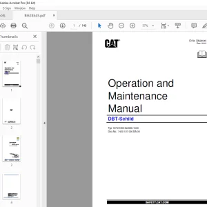 CAT Bucyrus DBT-Schild 1070/2400-2x2686-1500 Betriebsanleitung BI628545 PDF