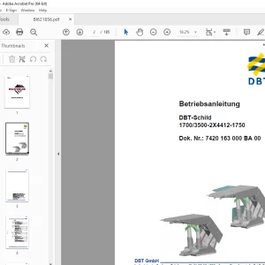 CAT Bucyrus DBT-Schild 1700/3500-2X4412-1750 Betriebsanleitung BI621856 PDF