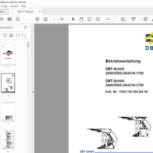 CAT DBT-Schild 2550/5500-2X4319-1750 DBT-Schild 2400/5000-2X4319-1750 Betriebsanleitung  PDF