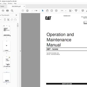 CAT Bucyrus DBT Schild 800/2100-2x2686-1500 Betriebsanleitung 628669 PDF