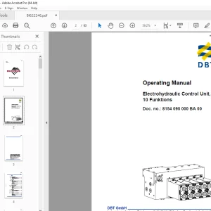 CAT Bucyrus Electrohydraulic Control Unit, 10 Funktions Operating Manual BI622246 PDF