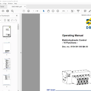 CAT Bucyrus Elektrohydraulic control unit 10 Function Operating Manual EM014981 PDF