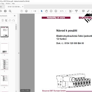 CAT Bucyrus Elektrohydraulická řídicí jednotka, 12 funkcí Návod k použití PDF