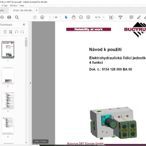 CAT Bucyrus Elektrohydraulická řídicí jednotka, 4 funkcí Návod k použití PDF
