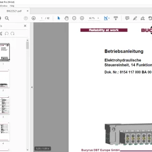 CAT Bucyrus Elektrohydraulische Steuereinheit, 14 Funktionen Betriebsanleitung BI622521 PDF