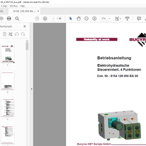CAT Bucyrus Elektrohydraulische Steuereinheit, 4 Funktionen Betriebsanleitung PDF