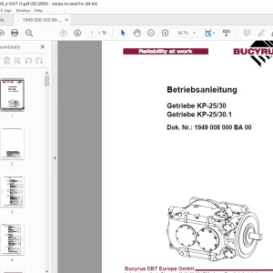 CAT Bucyrus Getriebe KP-2530 Getriebe KP-2530.1 Betriebsanleitung - PDF DOWNLOAD