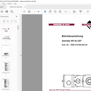 CAT Bucyrus Getriebe KP-30 CST Betriebsanleitung - PDF DOWNLOAD