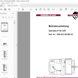 CAT Bucyrus Getriebe P-30 CST Betriebsanleitung - PDF DOWNLOAD