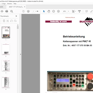 CAT Bucyrus Kettenspanner mit PMC-R Betriebsanleitung - PDF DOWNLOAD