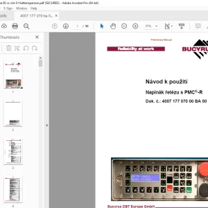 CAT Bucyrus Napínák řetĕzu s PMC-R Návod k použití - PDF DOWNLOAD