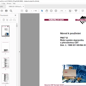 CAT Bucyrus PMC®-D Řídicí systém dopravníku s převodovkou CST Návod k používání PDF