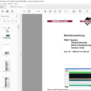 CAT Bucyrus PMC®-System VShield Zentrale Streb-Visualisierung Betriebsanleitung PDF