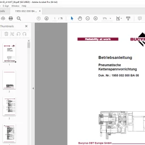 CAT Bucyrus Pneumatische Kettenspannvorrichtung Betriebsanleitung - PDF DOWNLOAD