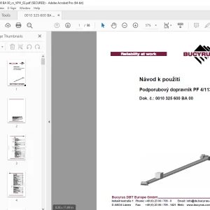 CAT Bucyrus Podporubový dopravník PF 4/1132 Návod k použití - PDF DOWNLOAD