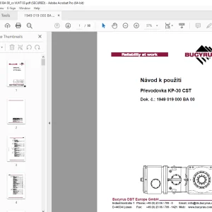 CAT Bucyrus Převodovka KP-30 CST Návod k použití - PDF DOWNLOAD