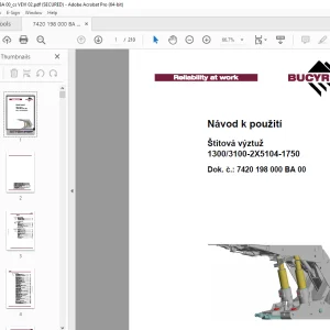 CAT Bucyrus Štítová výztuž 1300/3100-2X5104-1750 Návod k použití PDF