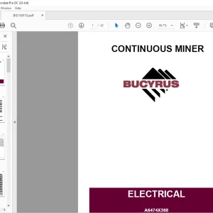 CAT Continuous Miner 35M3L -CM445 Electrical Operation & Maintenance Manual - PDF
