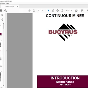 CAT Continuous Miner 35M3L Electrical Operation & Maintenance Manual - PDF DOWNLOAD