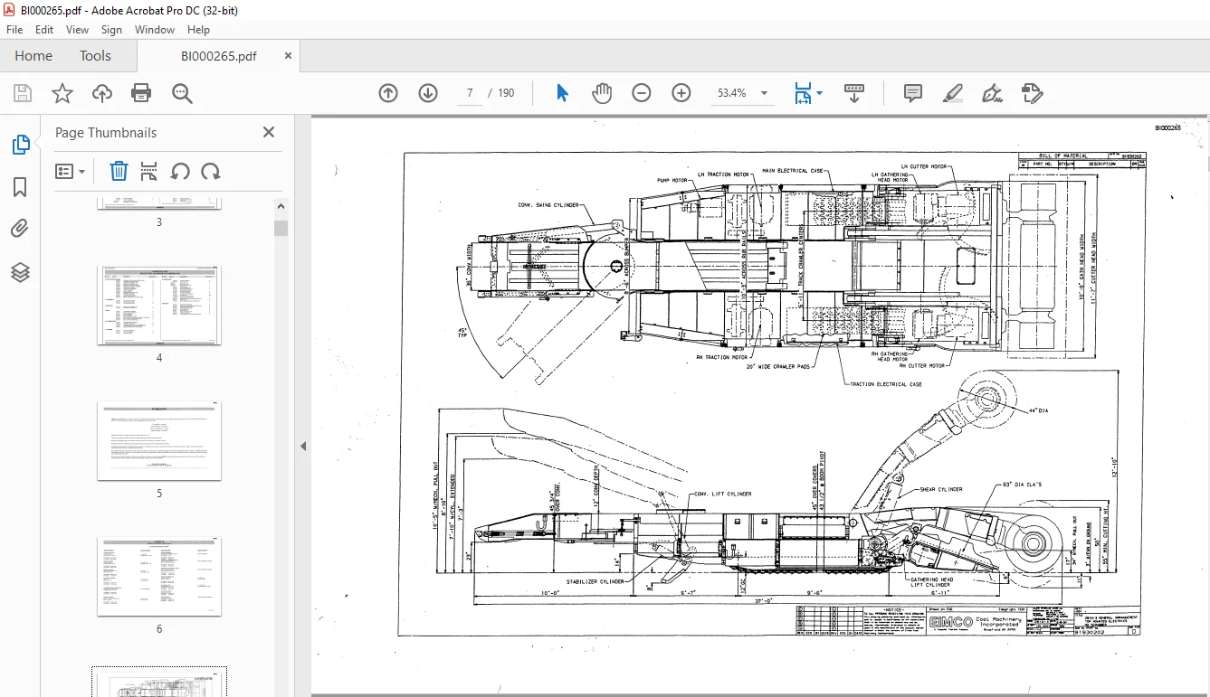 CAT Continuous Miner Dash Three Jim Walters Resources Blue Creek Mine Parts Manual - PDF DOWNLOAD - Image 2