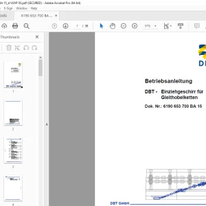 CAT DBT Einziehgeschirr für Gleithobelketten Betriebsanleitung PDF