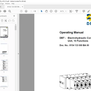 CAT DBT Electrohydraulic Control Unit, 10 Functions Operating Manual PDF