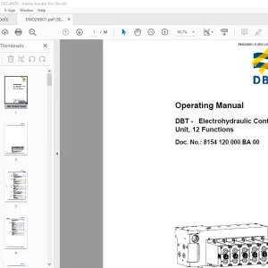 CAT DBT-Electrohydraulic Control Unit 12 Function Operating Manual EM026801 PDF