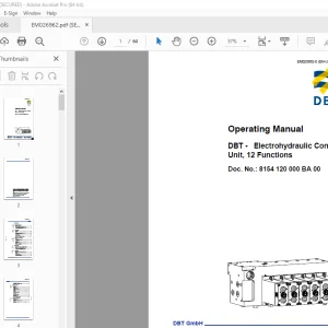 CAT DBT Electrohydraulic Control Unit, 12 Functions Operating Manual EM026962 PDF
