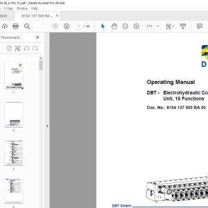 CAT DBT Electrohydraulic Control Unit, 18 Functions Operating Manual PDF
