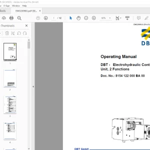 CAT DBT - Electrohydraulic Control Unit, 2 Functions Operating Manual EM026960 PDF