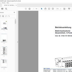 CAT DBT Elektrohydraulische Steuereinheit, 14 Funktionen Betriebsanleitung - PDF