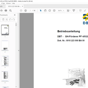 CAT DBT GH-Förderer PF 4/932 Betriebsanleitung PDF