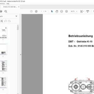 CAT DBT Getriebe K-10 Betriebsanleitung -  PDF DOWNLOAD